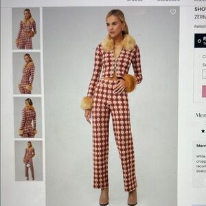 Show Me Your Mumu. Zermatt Geo Jacquard Zip-Up Sweater and Pants Set. Wore once!